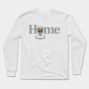 Dominica My Home with Google Maps Locate Icon Long Sleeve T-Shirt